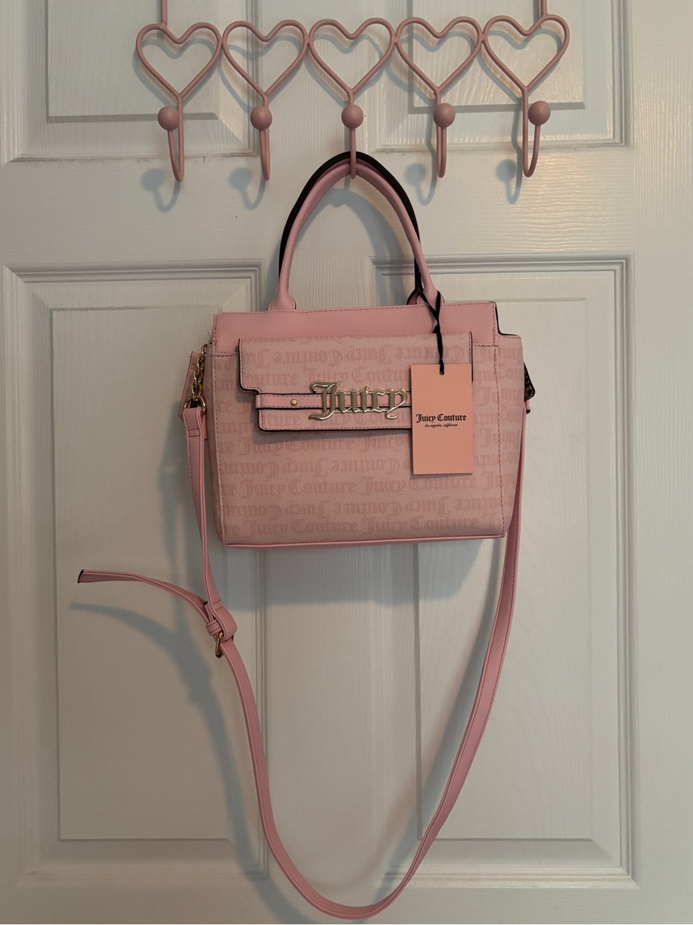 Juicy Couture Light Pink Logo Crossbody Bag